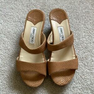 Jimmy Choo Shoes wedge tan size 39